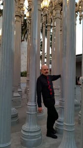 Jack Fritscher outside LACA exhibit